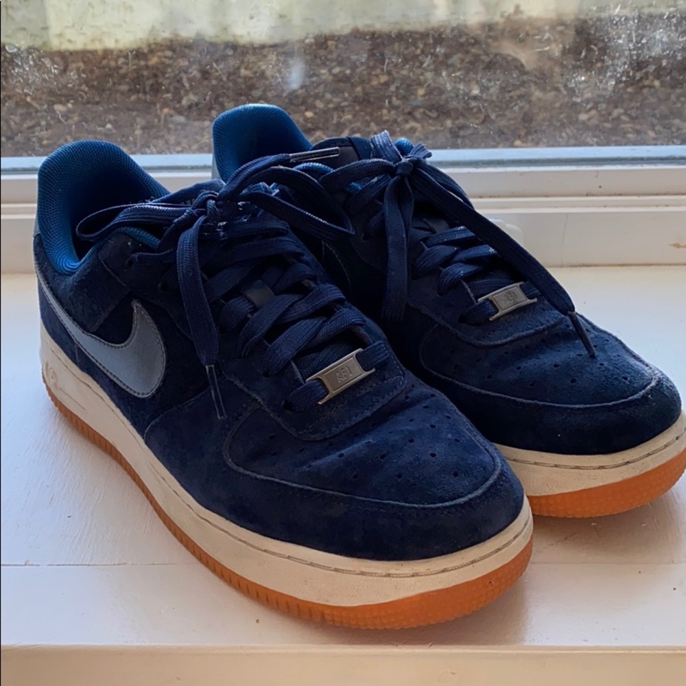 COPY - Navy suede Nike Air Force 1’s